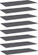 vidaXL Rechteckiges Bücherregal aus Spanplatte Grau Hochglanz 80x30x1,5cm 805329 8 Stück