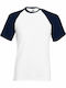 Fruit of the Loom Valueweight Baseball T Bărbătesc Alb / Deep Navy