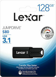 Lexar JumpDrive S80 128GB USB 3.1 Stick Negru