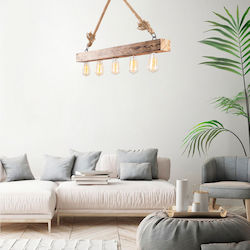 HomeMarkt Pendant Light Brown 100x7x53cm