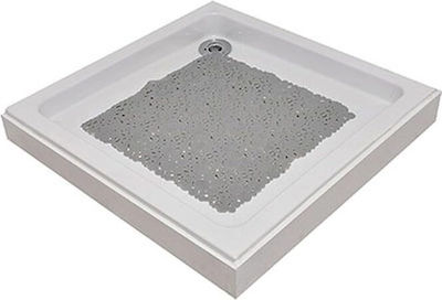 Aria Trade 7216182 Shower Mat with Suction Cups Gray 50x50cm