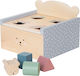 Jabadabado Shape Sorting Toy Box With Shapes Teddy made of Wood for 18++ Months