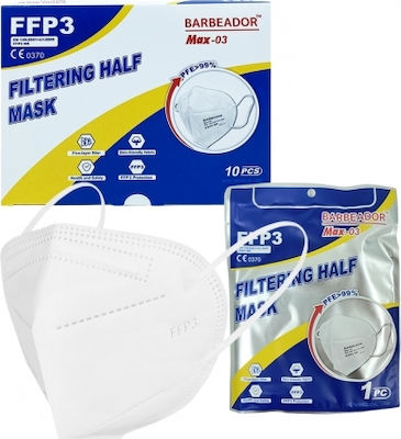 Max Barbeador Max-03 Filtering Half mask FFP3 Λευκό 1τμχ