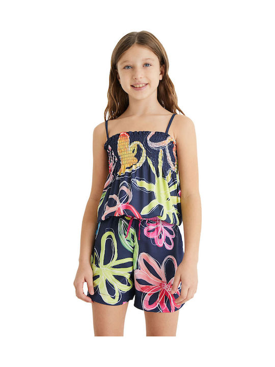 Kids' Fabric Jumpsuit Shorts/Bermudas Jumpsuit Shorts Navy Blue