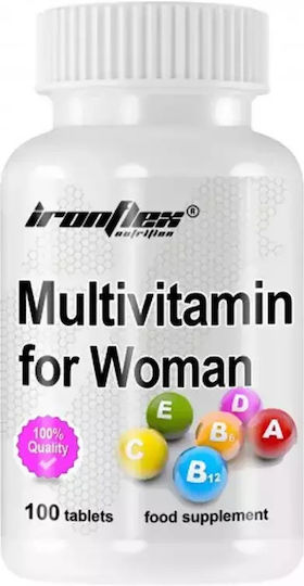 Ironflex Nutrition Multivitamin for Women Πολυβιταμίνη για Ενέργεια, Ενίσχυση του Ανοσοποιητικού & τα Μαλλιά 100 ταμπλέτες