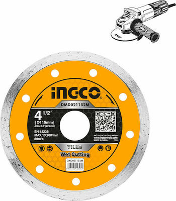 Ingco Διαμαντόδισκος Πλακιδίων Ξηράς Κοπής Slicer/Coarse Grater Disc Construction Materials 115mm 1pcs