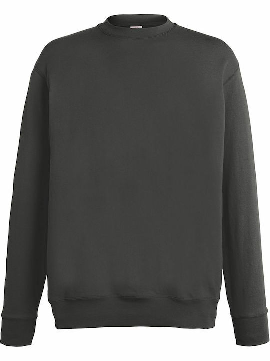 Fruit of the Loom Олекотен мъжки рекламен суитшърт с вшити ръкави Light Graphite