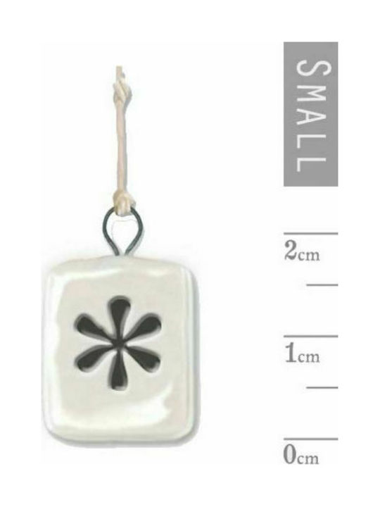 Synchronia Christmas Porcelain Flower Ornament White 1.5x1.5cm SN-