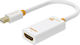 Cabletime AV589 Μετατροπέας mini DisplayPort male σε HDMI female Λευκό 1τμχ