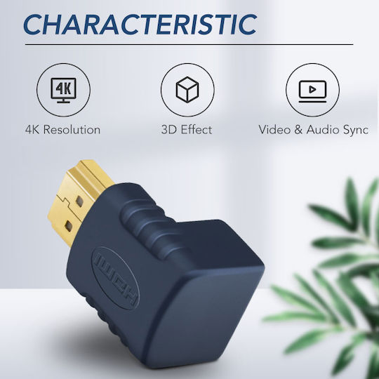 Cabletime AV599 Konverter HDMI männlich zu HDMI männlich Blau 1Stück