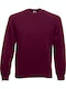Fruit of the Loom Classic Raglan Men's Long Sleeve Promotional Sweatshirt Burgundy