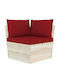Corner Sofa Outdoor from Pallets with Pillows 60x60x65cm