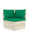 Corner Sofa Outdoor from Pallets with Pillows 60x60x65cm