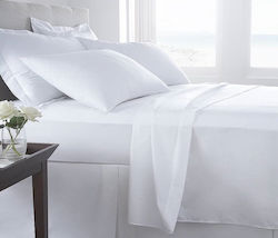 Palatex Hotel Sheet White Single 170x260cm Cotton 1pcs