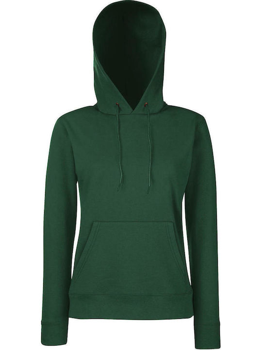 Fruit of the Loom Ladies Classic Women's Long Sleeve Promotional Sweatshirt Bottle Green