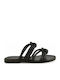 Makis Kotris Damen Flache Sandalen in Schwarz Farbe