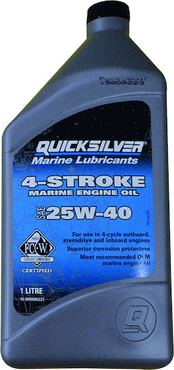 Quicksilver 25W-40 Λάδι Σκάφους 4T Λάδι 25W-40 για Τετράχρονες Έσω-Έξω και Εσωλέμβιες Μηχανές 4lt 4lt