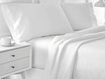 Γαρύφαλλο Hotel Sheet Penny White Queen Size 240x270cm 100% Cotton 1pcs