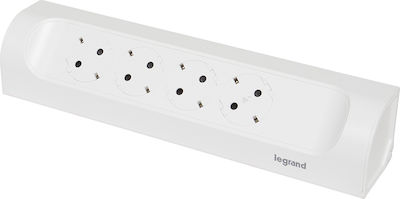 Legrand Corner 4-Outlet Power Strip White