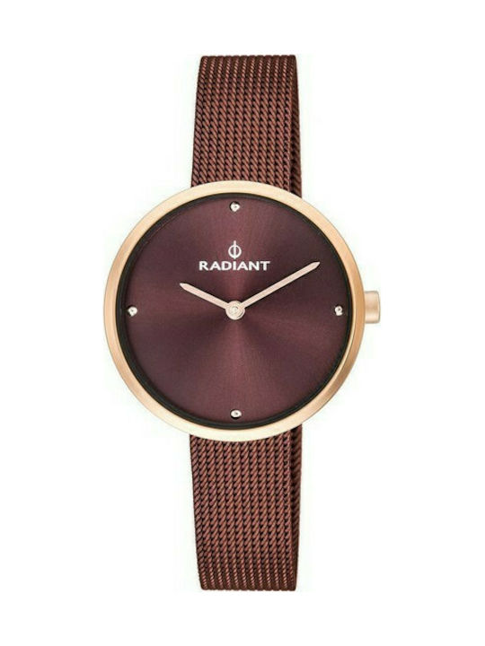 Watch with Brown Metal Bracelet RA463204