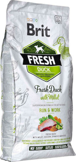 Brit Run & Work 12kg Dry Food for Adult Dogs with Duck