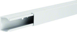 Hager Tehalit LF Canal de Cablu cu suport perforat din Plastic cu capac 25x25mm Alb 1m