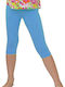 Capri leggings cotton wool Greek-TIRQUAISE