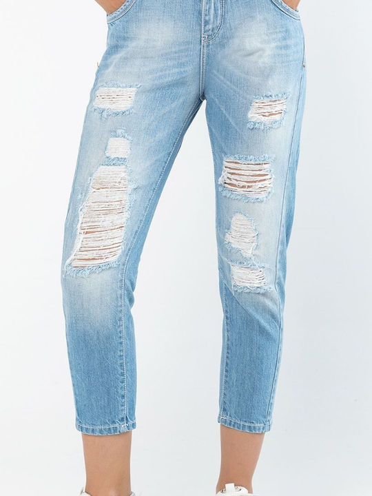 Edward Jeans 18.1.2.84.016 Ψηλόμεσο Γυναικείο Jean Παντελόνι σε Slim Εφαρμογή