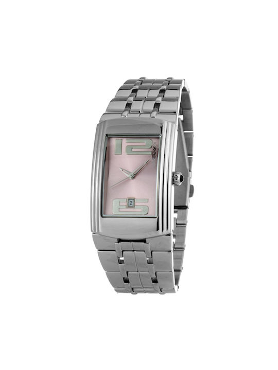 Chronotech Watch Battery with Silver Metal Bracelet