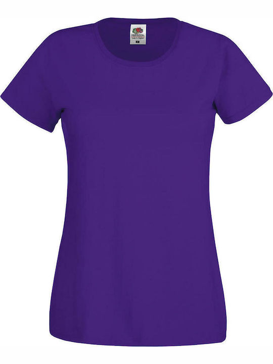 Fruit of the Loom Ladies Original T Women's Short Sleeve Promotional T-Shirt Purple