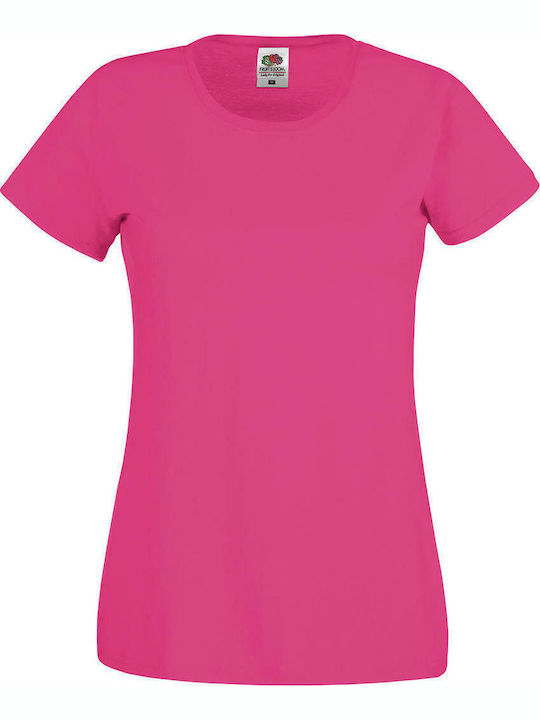 Fruit of the Loom Ladies Original T Werbe-T-Shirt in Fuchsie Farbe