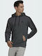 Adidas Essentials 3-Stripes Herren Sweatshirt mit Kapuze und Taschen Gray