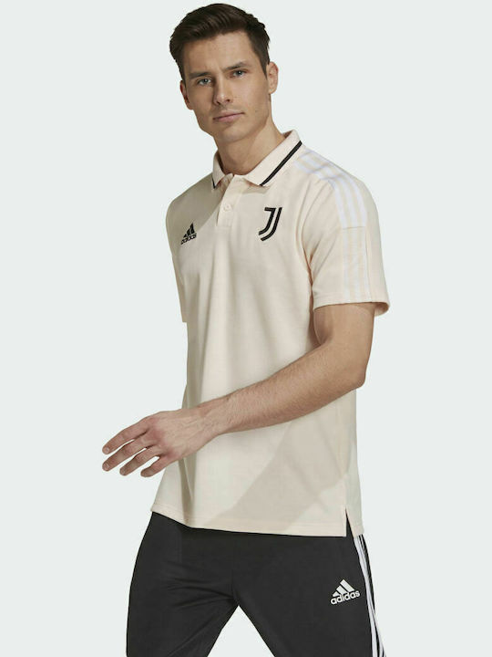 Adidas Juventus Ανδρική Μπλούζα Polo Κοντομάνικη Pink Tint