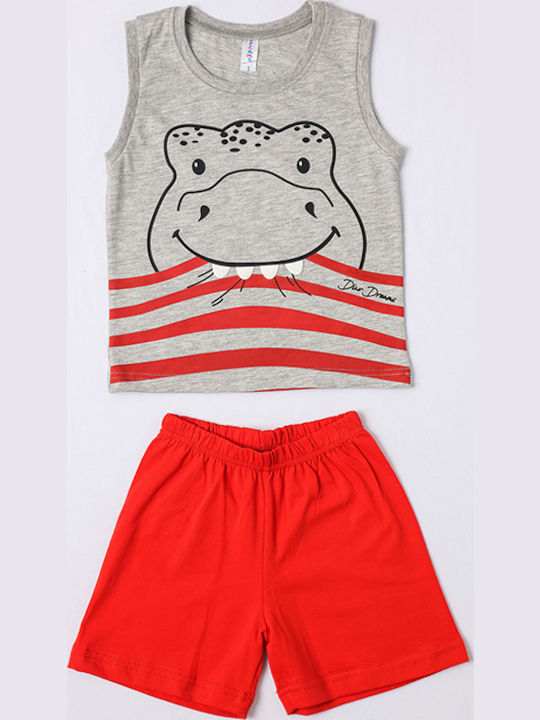 Dreams by Joyce Kids Nightwear Summer Gray Dino