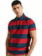 Superdry Academy Polo Short Sleeve Blouse Navy / Red