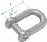 Lalizas Marine-Schlüssel des Bootes Nautischer Schlüssel, Typ D, mit ovaler Schaft, AISI 316, mit Durchmesser 12mm