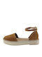 Women's Suede Espadrilles Tabac Brown