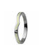 Skagen Women's Steel Spinner Ring with Stone