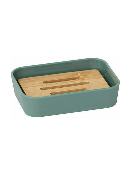 Aria Trade 64110144 Bamboo Soap Dish Countertop Blue