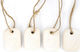 Synchronia Hanging Wall Decor Labels With Heart White Ceramic Material 4 Pieces