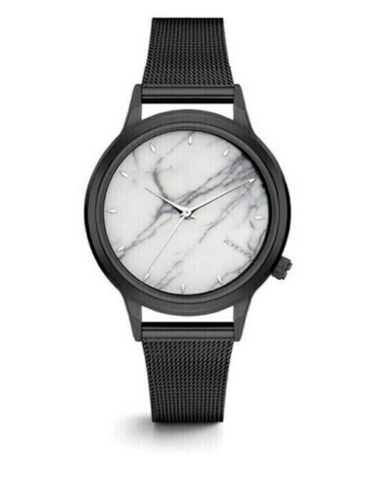 Komono Women's Watch with Black Leather Strap