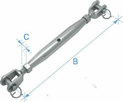 Lalizas Tensioner Ενταντήρας Κλειστού Τύπου, Jaw & Jaw, Inox 316, 5mm