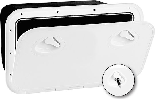 Lalizas Mid Line Θυρίδα Αποθήκευσης Σκάφους Μ600xΠ355mm Λευκό Χρώμα