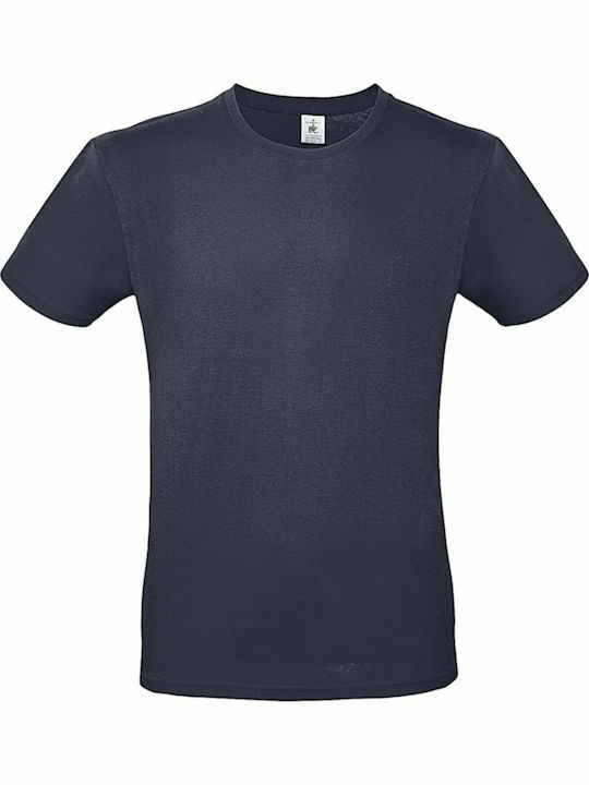 B&C E150 Ανδρικό Διαφημιστικό T-shirt Κοντομάνικο Urban Navy