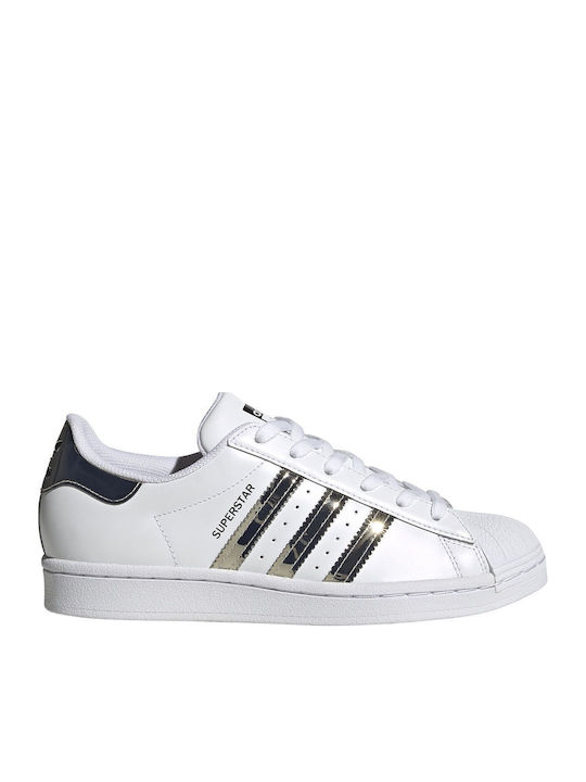 adidas Superstar Damen Sneakers Cloud White Silver Metallic