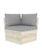 Corner Sofa Outdoor from Pallets with Pillows 60x60x65cm