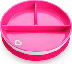 Munchkin Plastic Toddler Plate Stay Put Pink