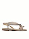 Alma en Pena Women's Flat Sandals in Gold Color