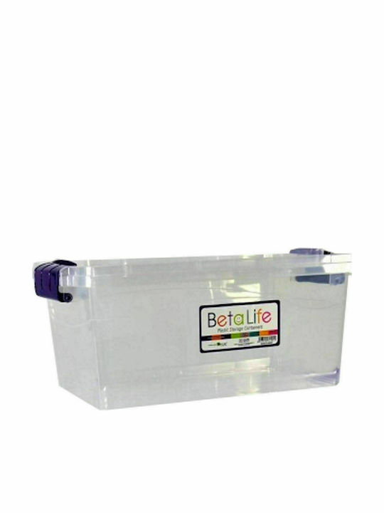 Sidirela Beta Πλαστικό Κουτί Αποθήκευσης με Καπάκι Διάφανο 29x20x14cm