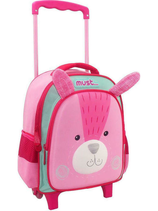 Must Must Bunny School Bag Trolley Kindergarten in Pink color 8lt